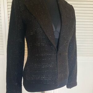 White House Black Market Black Textured Blazer